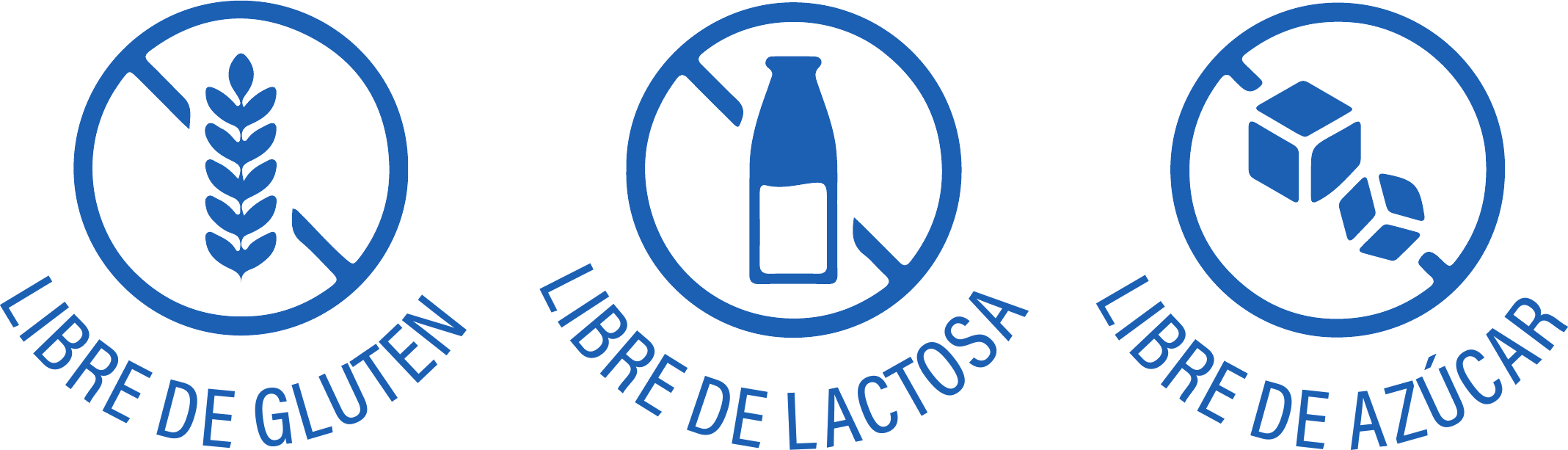 Libre de gluten, libre de lactosa y libre de azúcar